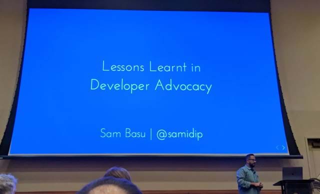 Lessons Learned in 10 years of Developer Advocacy session with Sam Basu