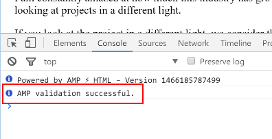 AMP Validation Successful