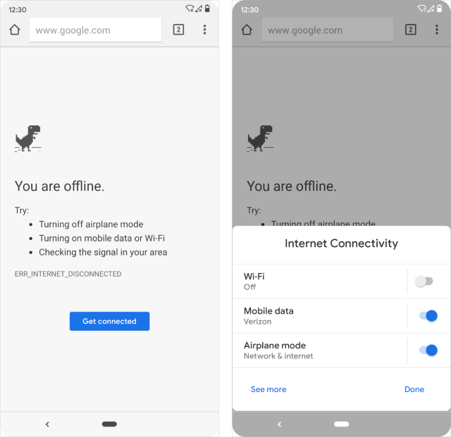Android Q - Internet Connectivity screenshot Android Q - Internet Connectivity screenshot