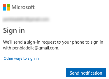 Screenshot: Microsoft Sign In