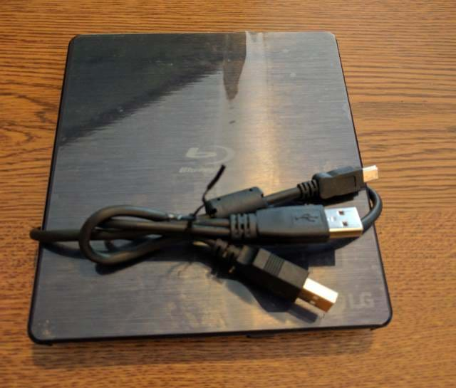 Picture of an LG External BluRay/DVD Drive