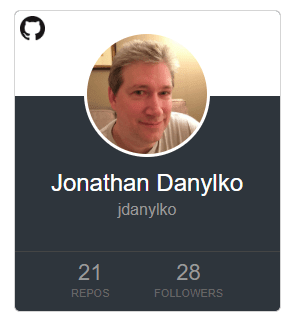 Screenshot of GitHub Angular Profile Widget