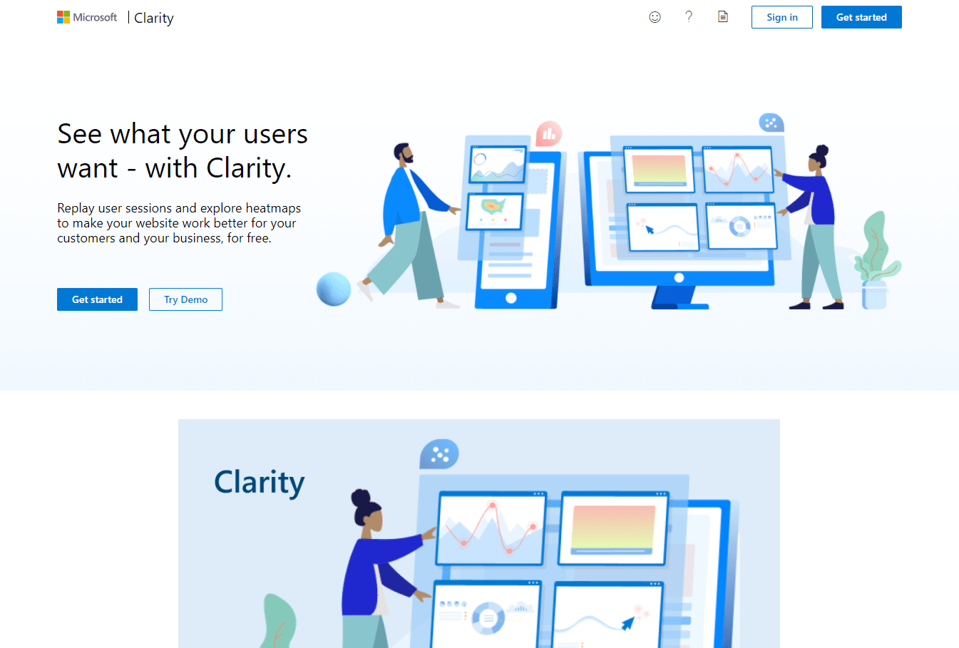 Microsoft Clarity Screenshot