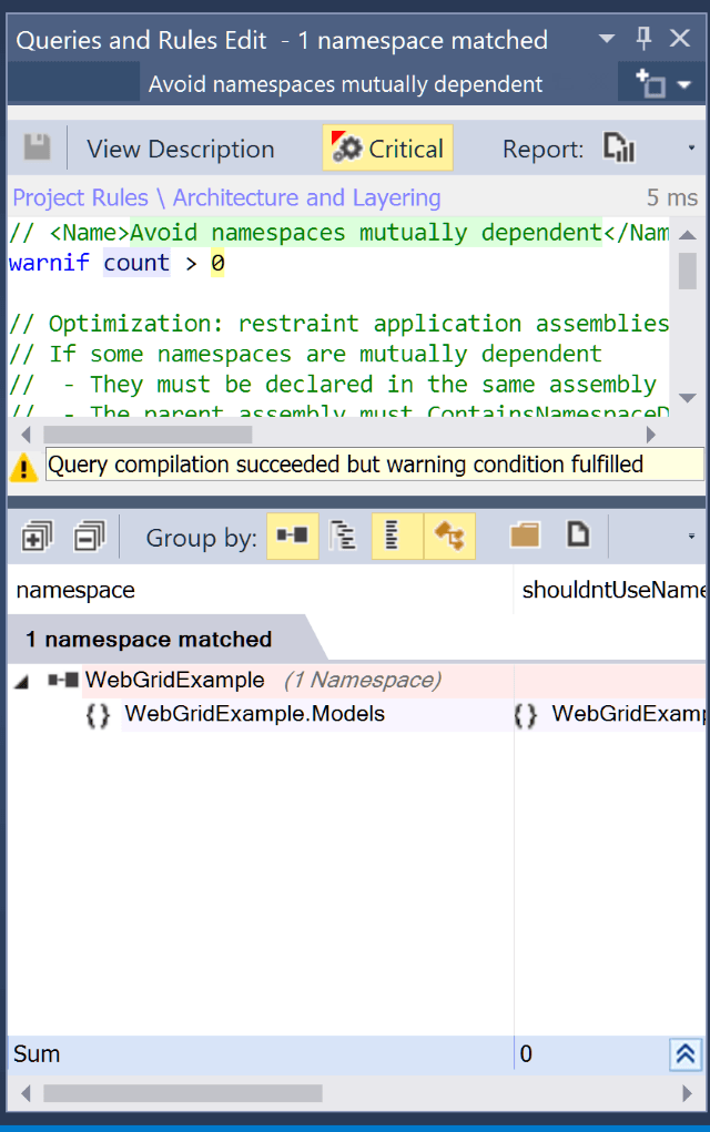 NDepend - Rules Edition Panel