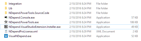 NDepend files included in installation.