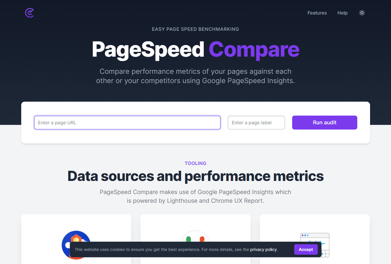 PageSpeed Compare Screenshot