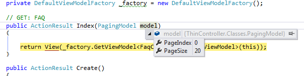 Paging Model with Default Values