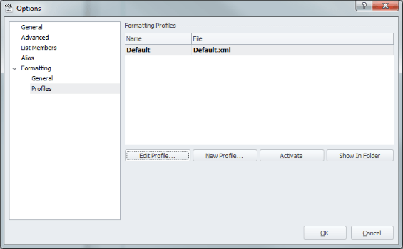 SQLComplete Profile Dialog