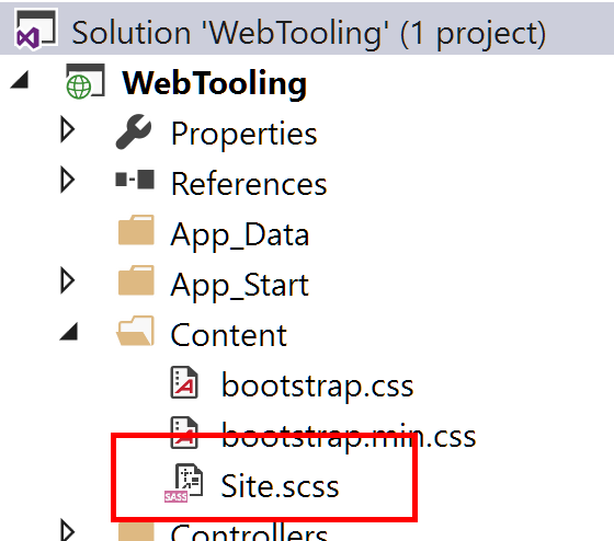 Renaming Site.css to Site.scss for SASS
