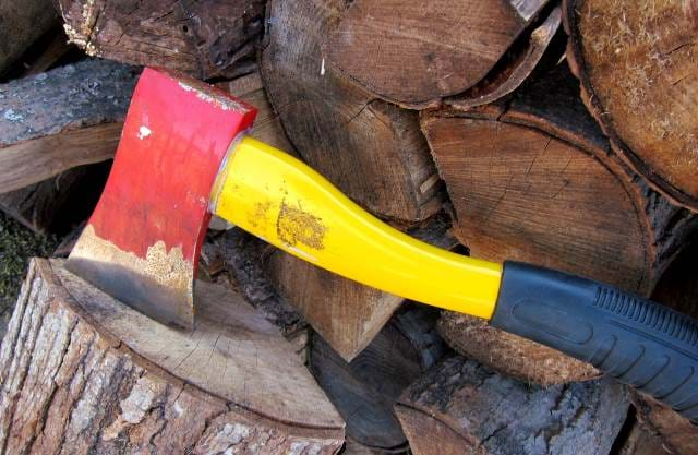 Axe in a log