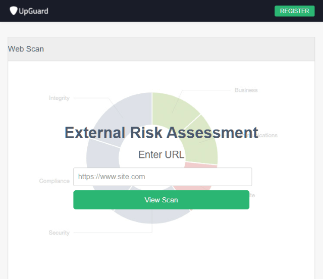 Screenshot of UpGuard Web Scanner