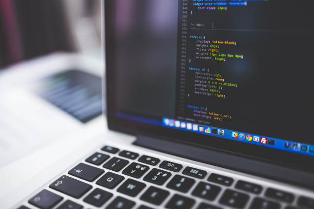 NOT a VS IDE Laptop with CSS code in an editor
