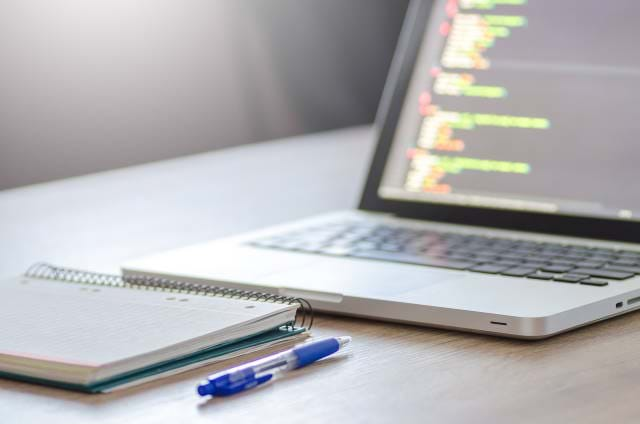 Business Laptop on a desk