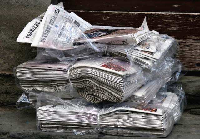 A collection of newspapers