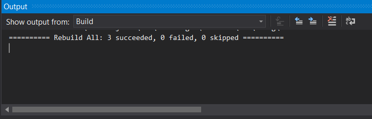 Visual Studio Show Output From Dropdown Visual Studio Show Ouput Screen