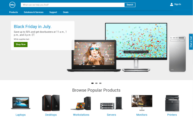 Dell.com Screenshot
