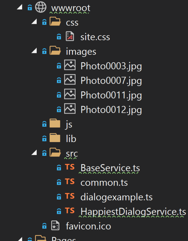 Screenshot of directory structure