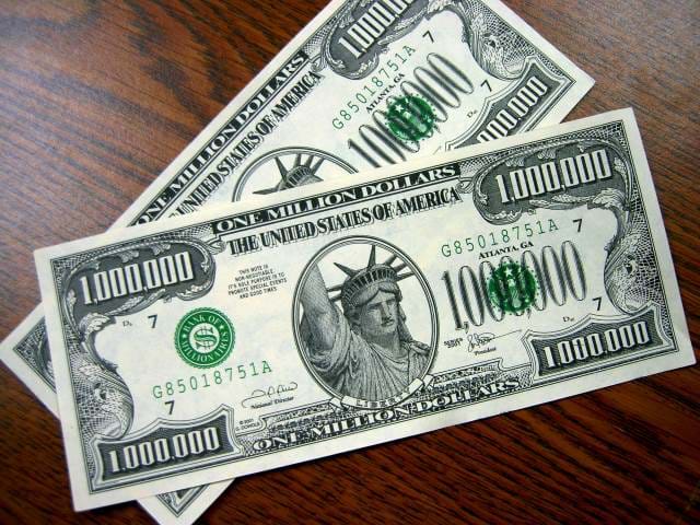 Fake one million dollar bill
