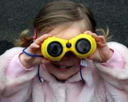 Girl With Binoculars