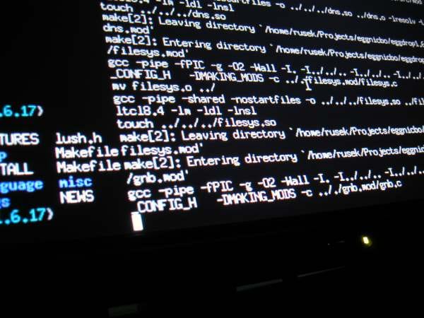 Partial Unix Code on a screen