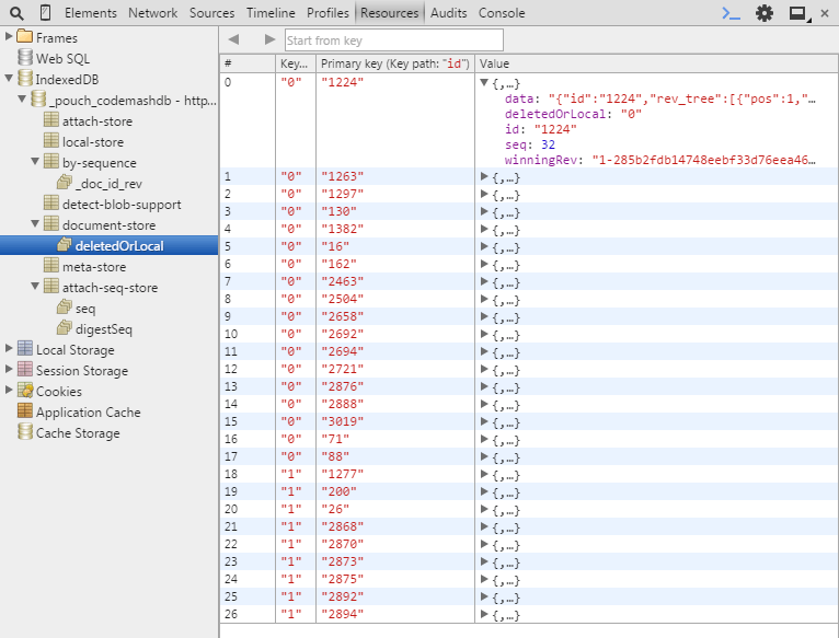 Chrome Tools with IndexedDB