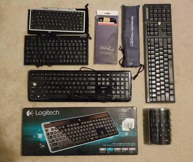 Collection of Keyboards on a floor
