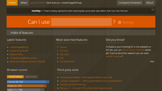 CanIUse.com Screenshot CanIUse.com Screenshot
