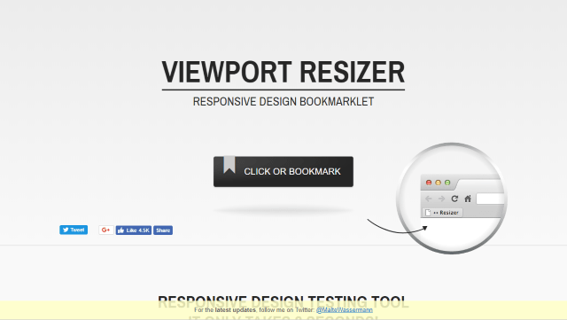 Viewport Resizer Screenshot