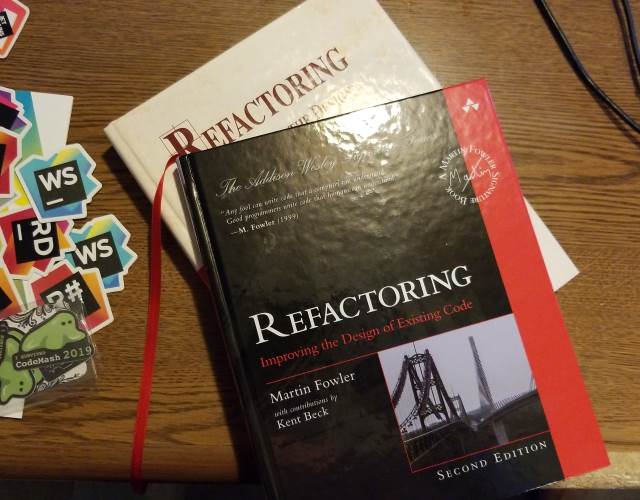 Screenshot of Refactoring 1st and 2nd Edition books by Martin Fowler