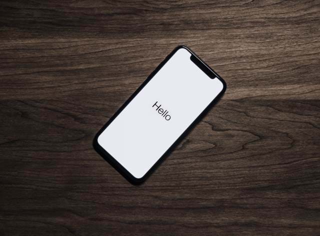The simplest PWA around! smartphone saying Hello