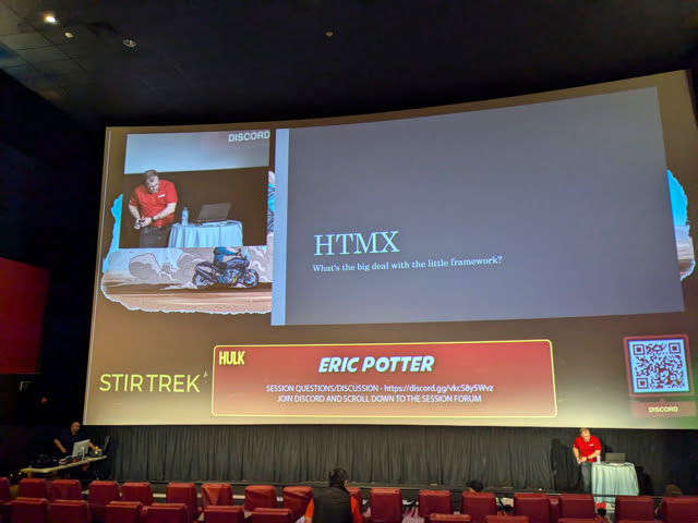 Eric Potter with his session on HTMX