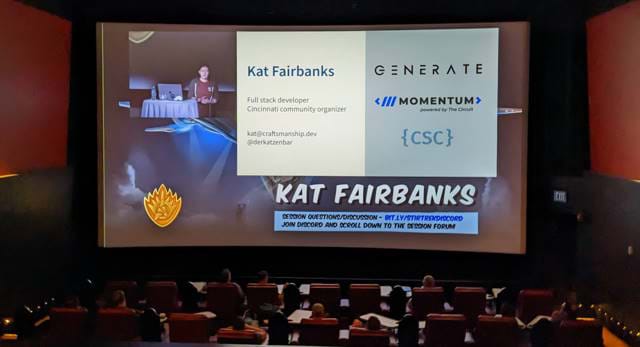 Screenshot of Kat Fairbanks's presentation