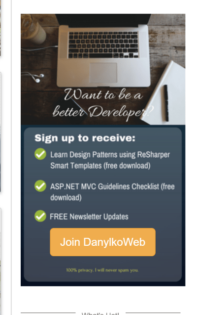 Subscription Graphic in Sidebar