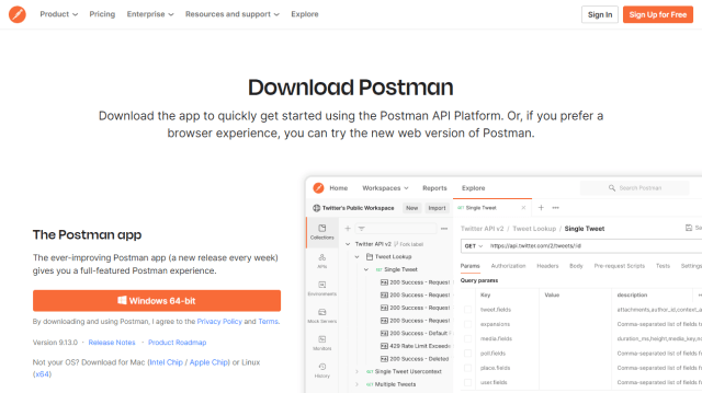 Postman website